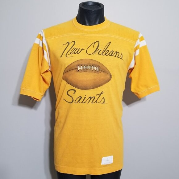Vintage New Orleans Football Saints Pat Air Brushed Jersey Tee Shirt XL - Picture 6 of 13